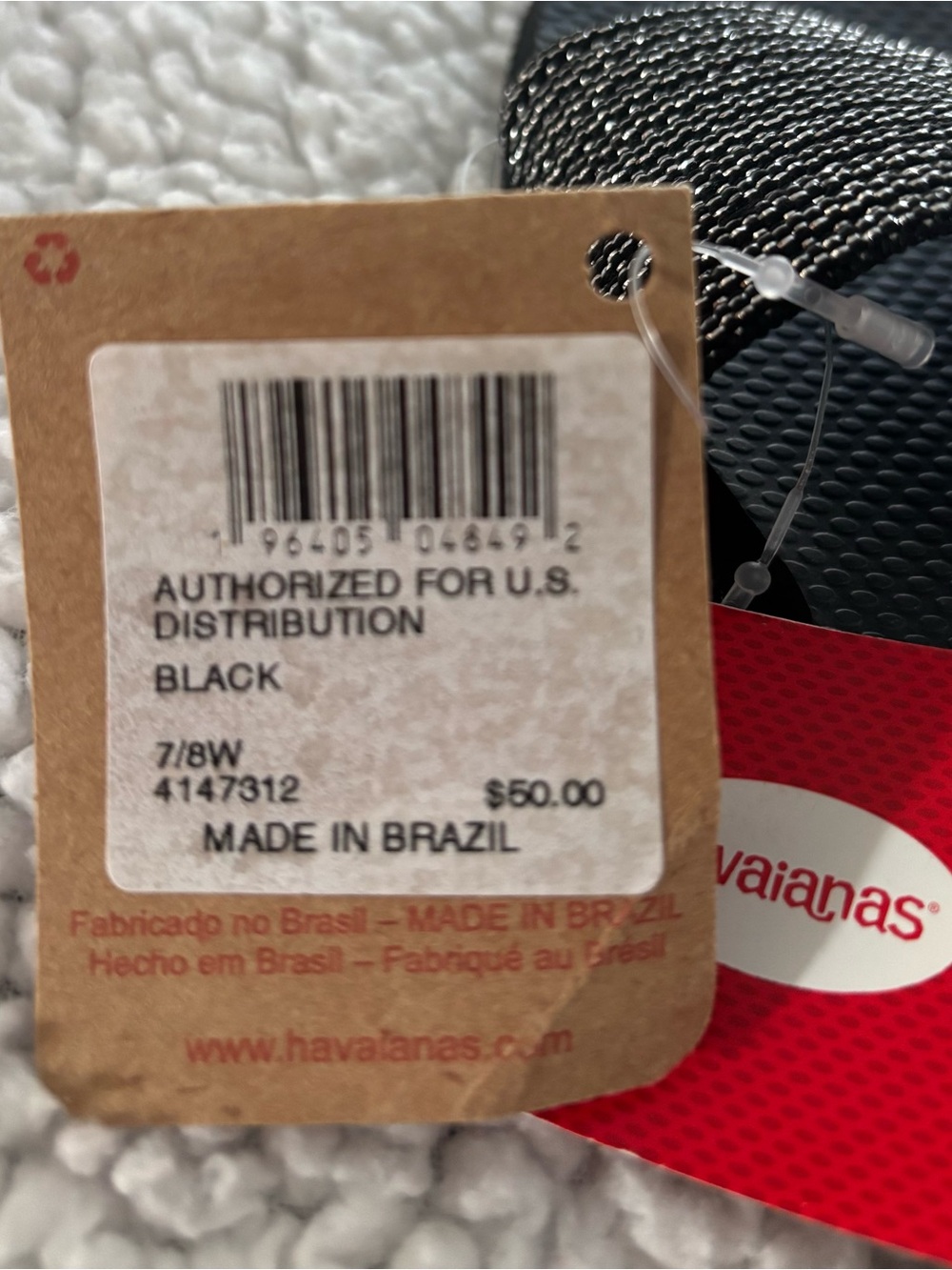 Havaianas Slides Size 37/38. Black/Silver. Brand New. With Tags - Picture 7 of 10